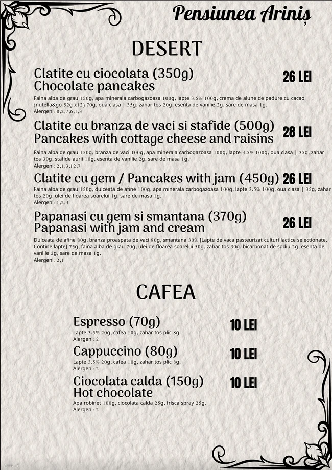 Desert și cafea
