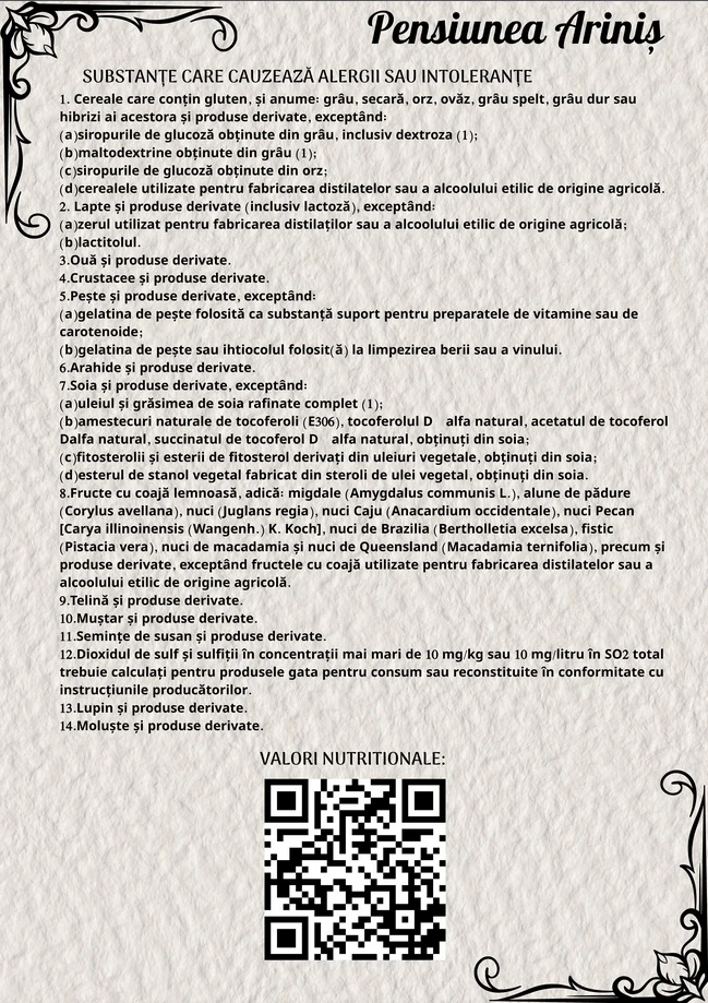 Alergeni și cod QR